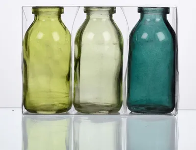 Produktbild von DecoFinder 5-1165-10-51, Blau, Gelb, Glas, 3 Stück(e), Einfarbig, 55 mm, 165 mm