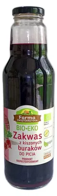 ZAKWAS Z BURAKÓW KISZONYCH NIEPASTERYZOWANY BEZGLUTENOWY BIO 700 ml - FARMA ŚWIĘTOKRZYSKA