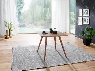 Produktbild von Wohnling Esstisch REPA 80 x 80 cm Esszimmertisch Sheesham Massiv Holz Tisch