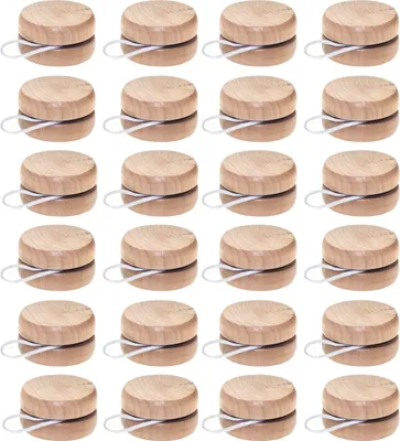 Produktbild von goki GK883 Jo-Jo, Ø 5 cm, H 2,5 cm, Holz, natur (24 Stück)