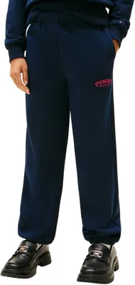 Produktbild von Tommy Hilfiger Mädchen Jogginghose Monotype Sweatpants mit Einschubtaschen, Blau