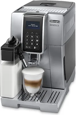 Obrázek produktu pro DeLonghi ECAM 356.77.S DINAMICA plně automatický kávovar stříbrný s funkcí konvice na kávu, barva: stříbrná