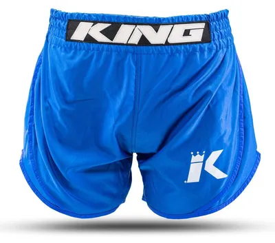 Produktbild von King Pro Boxing Hybrid Fight Shorts Classic Blau für Muay Thai und Kickboxen (XL)