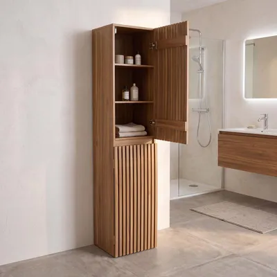Zdjęcie produktu dla Szafka łazienkowa o nowoczesnym designie – 35 × 33 × 160 cm