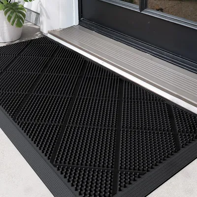 Produktbild von Fußmatte 43x90 cm, schwarz, rutschfest, waschbar, für Eingang