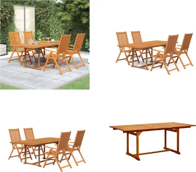 Image de vidaXL 5 pcs. table de jardin en bois massif acacia - Table de jardin - Table de jardin - Table en bois - Table en bois massif