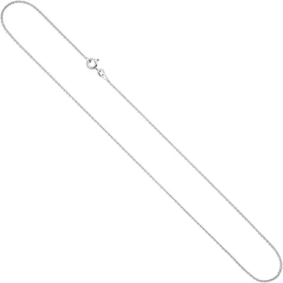 Produktbild von 1,5mm Rundanker-Kette Halskette Collier aus 925 Silber rhodiniert 70cm