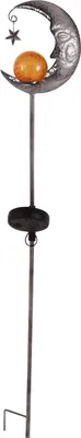 Produktbild von Näve Solar-Gartenleuchte LED Mond 87,5 cm silber