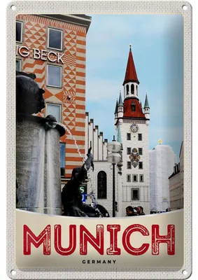 Produktbild von Blechschild Reise 20x30cm München Aussicht Architektur Stadt