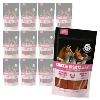 Produktbild von PetRepublic Hundeleckerlis 12x100g getrocknete Hühnerbrust