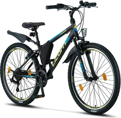 Produktbild von Licorne Bike Guide Premium Mountainbike Shimano,Farbe:Schwarz/Blau/Lime;Zoll:26
