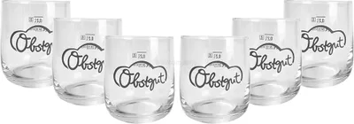 Produktbild von Obstgut Glas - 6er Set Gläser / Glas / 0,2L Eichung / Eichstrich