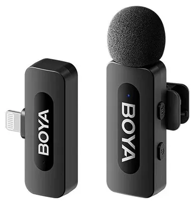 Obrázok produktu pre BOYA BY-V1 (V2.0), Pripínací mikrofón, 20 - 16000 Hz, 80 dB, Bezdrôtový, Lightning, 100 m