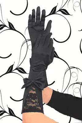 Produktbild von Burlesque-Handschuhe aus Satin schwarz, OS