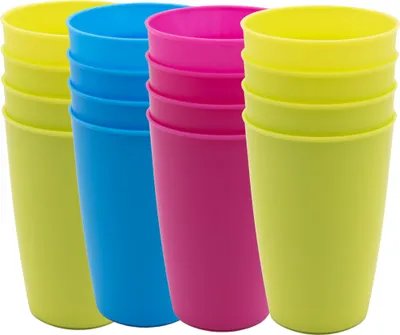 Produktbild von 16x Campingbecher Trinkbecher Becher Picknickgeschirr Reisebecher Kunststoff Set