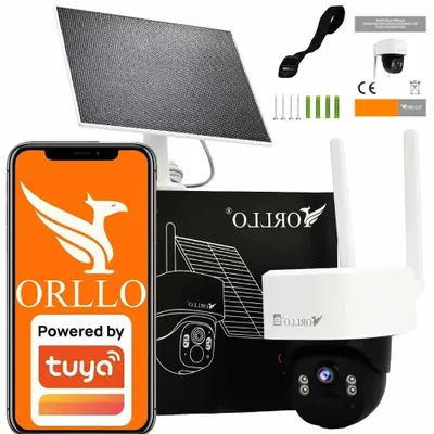 Zdjęcie produktu dla Kamera Zewnętrzna 4G LTE ORLLO TZ1 z Chmurą SIM + Panel Solarny