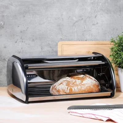 Produktbild von HI Brotkasten Silbern 35,5×23×14,5 cm 11 L