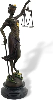 Produktbild von Bronzeskulptur Justitia Bronzestatue Bronze Sculptur Antik-Stil - 40cm