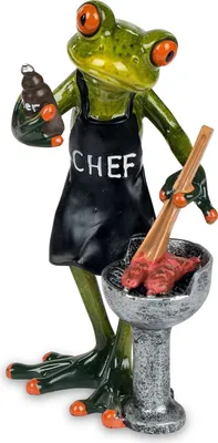 Produktbild von 717023 Dekofigur Frosch mit Grill formano