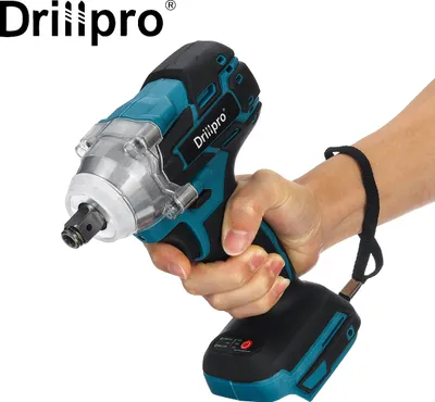 Obrázok produktu pre Profesionálny akumulátorový rázový uťahovák Drillpro elektrický skrutkovač (Li-Ion, 18 V, 520 Nm, bezkartáčový motor, dodávaný bez akumulátora a nabíjačky)