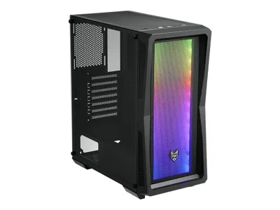Produktbild von FSP CMT212A, Midi Tower, PC, Schwarz, ATX, micro ATX, Mini-ATX, Kunststoff, SPCC, Gehärtetes Glas, Gaming