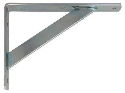 Image de Support mural en acier argenté, dimensions 300x225 mm, pour étagères