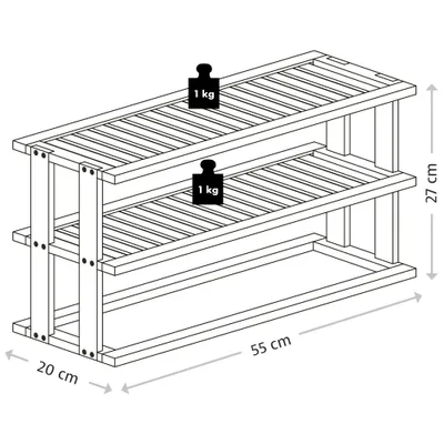 Immagine prodotto di KESPER Scaffale da cucina, 55 x 27 x 20 cm, bambù KESPER 58806