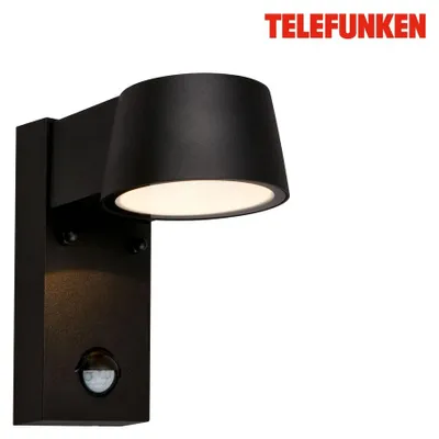 Immagine prodotto di Lampada da parete Telefunken LED, rilevatore di movimento, sensore crepuscolare, nero