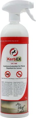 Produktbild von KerbEX Insektenschutz Rot mit Knoblauch 1L inkl. Sprühkopf Dopingfrei!, Größe:1L