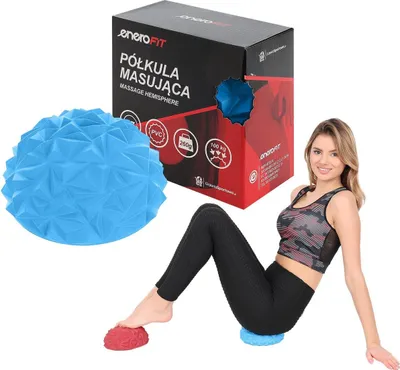 Produktbild von Enero Fit Sensorik-Halbkugel „Diamant“ 17x9 cm – Blau, Balance & Massage Igelkissen, Belastbar bis 100 kg