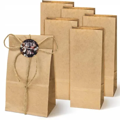 Obrázek produktu pro Allbag Hnědá EKO papírová taška 10x7x26 cm na sladkosti