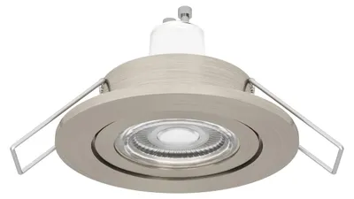 Obrázek produktu pro Vestavné bodové světlo Barranco, nikl, průměr 8,4 cm, stupeň krytí IP44, teplota chromatičnosti 3000K