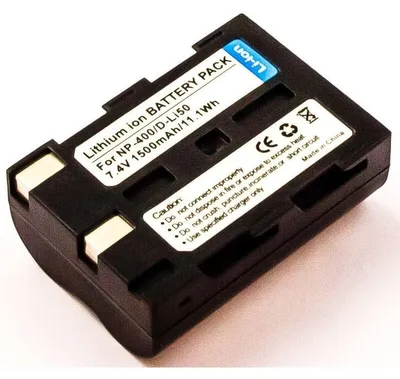 Produktbild von Akku für Sigma SD14 Li-Ion 7,4 Volt 1400 mAh schwarz.
