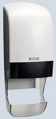 Produktbild von Katrin 90144, Rollen-Toilettenpapierspender, Schwarz, Weiß, Kunststoff, 154 mm, 174 mm, 402 mm