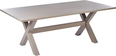 Obrázek produktu pro BELIANI Hliníkový zahradní jídelní stůl 200 x 105 cm béžový kovový venkovní nábytek
