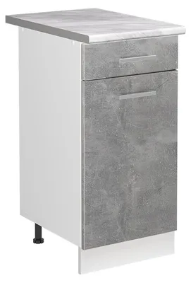 Zdjęcie produktu dla Szafka pod zlew Vicco R-Line Beton/Biały 40 cm blat roboczy Marmur, Model 72867