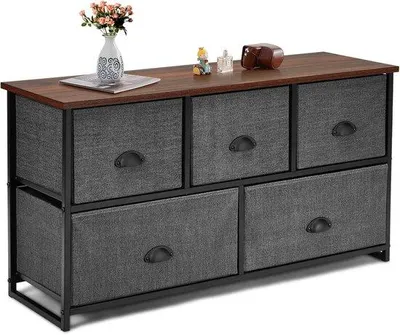 Produktbild von Famanu Dressoir mit 5 Schubladen - Multifunktionale Aufbewahrung 100 x 30 x 54 cm