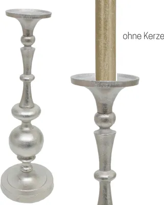 Produktbild von Aluminium Kerzenständer Silber Höhe 41,5cm