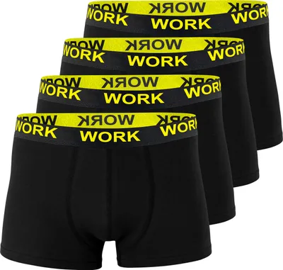 Produktbild von Cotton Prime® 4er Pack Boxershorts Hipster WORK L schwarz