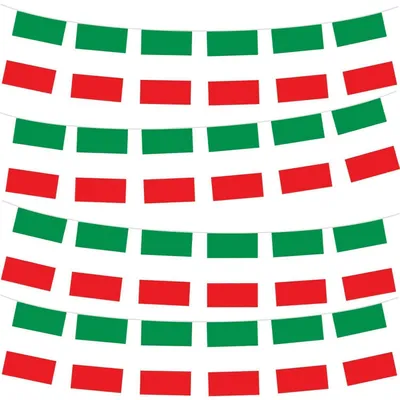Produktbild von Flaggenkette 10m mit 30 Italien Flaggen für EM & Olympia Deko