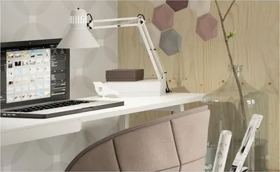 Produktbild von Bürolampe 1-flammig H 70 cm Hobby weiß