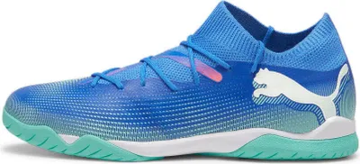 Produktbild von Puma Future 7 Match IT buty piłkarskie unisex niebieski biały elektryczny miętowy Gr 44