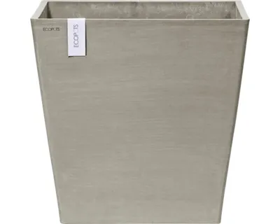 Obrázek produktu pro Květináč Ecopots Rotterdam plastový Ø 46,6 cm 50,2 x 50,2 x 49,5 cm hnědý