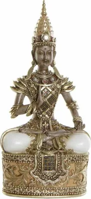 Obrázek produktu pro Dekorativní figurka DKD Home Decor Golden Brown Buddha resin (13 x 7 x 27 cm)