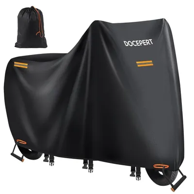 Image de Bâche de protection pour moto, tissu Oxford 420D, imperméable, dimensions : 200 x 86 x 101 cm
