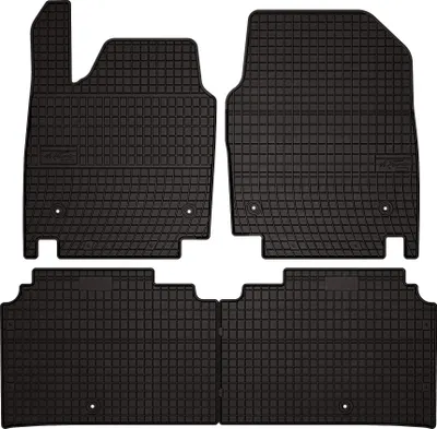 Image de Tapis de sol voiture en caoutchouc pour Kia EV6 (2021-, crossover) Noir, lot de 4 pièces, fixations