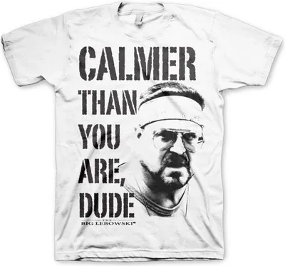 Immagine prodotto di Maglietta "Calmer Than You Are, Dude" - XX-Large - Bianco