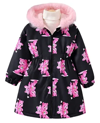 Imagen del producto de Chaqueta con forro y capucha, color , talla 104 - Ositos rosas