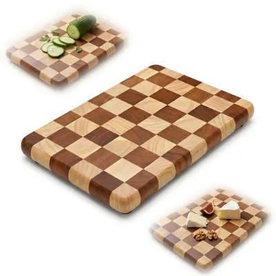 Zdjęcie produktu dla DESKA do krojenia sztorcowa ORZECH JESION 30,5x20x3,5 cm masywna END GRAIN
