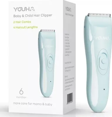 Obrázek produktu pro Youha - Elektrický holicí strojek - Zastřihovač vlasů pro děti - Dětský zastřihovač vlasů - Zastřihovač - 2 hřebeny na vlasy - Nabíjecí kabel součástí balení - IPX 6